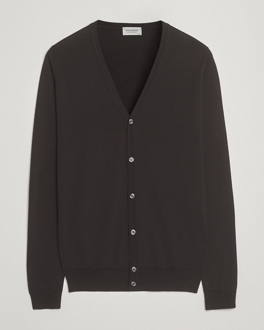 Men | Sweaters & Knitwear | John Smedley | Petworth Extra Fine Merino Cardigan Faulkner Brown