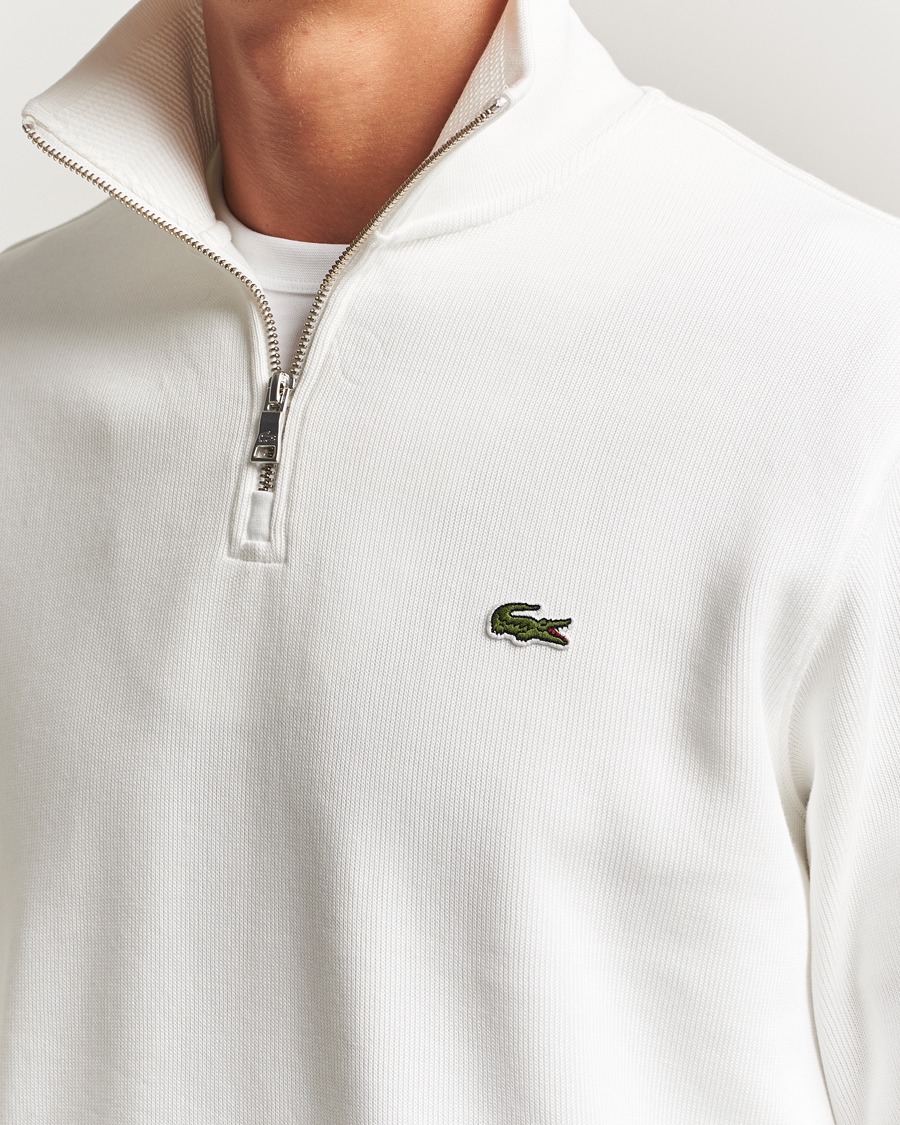 Men | Sweaters & Knitwear | Lacoste | Rib Interlock Half Zip Flour