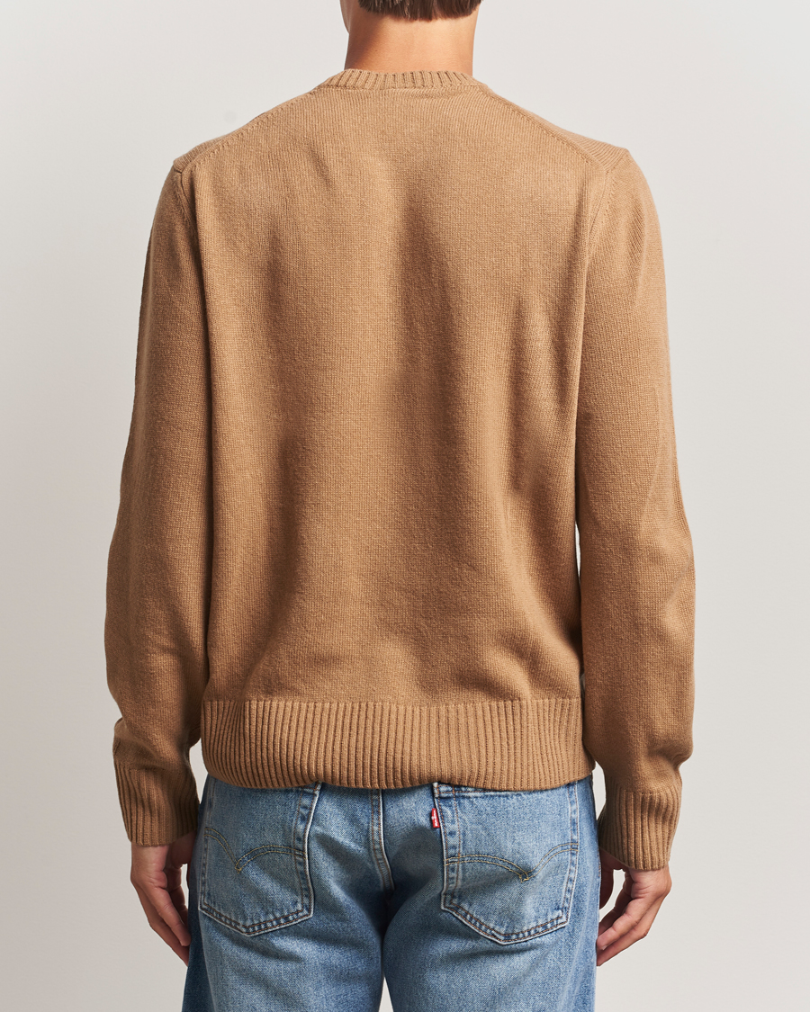 Men | Sweaters & Knitwear | Lacoste | Carded Wool Crew Neck Datte Chine