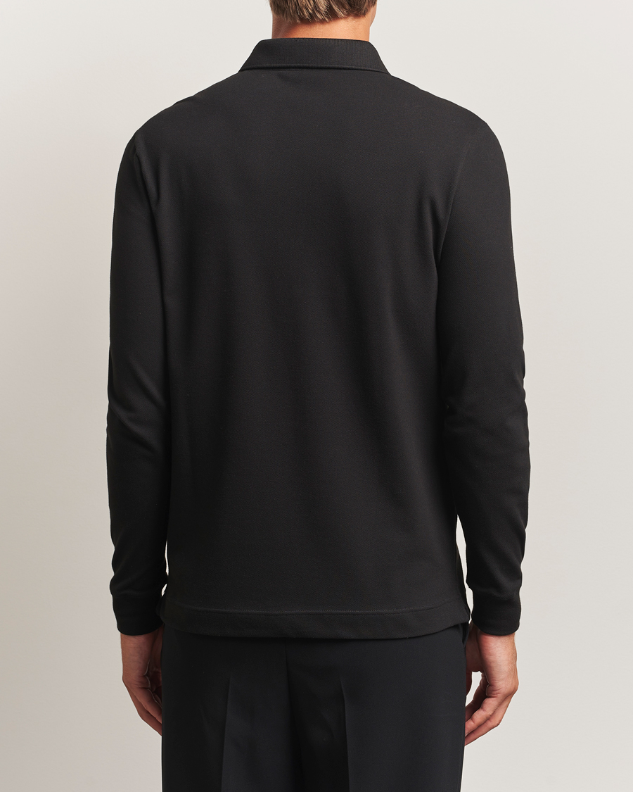 Men | Polo Shirts | Lacoste | Paris Long Sleeve Polo Piké Black