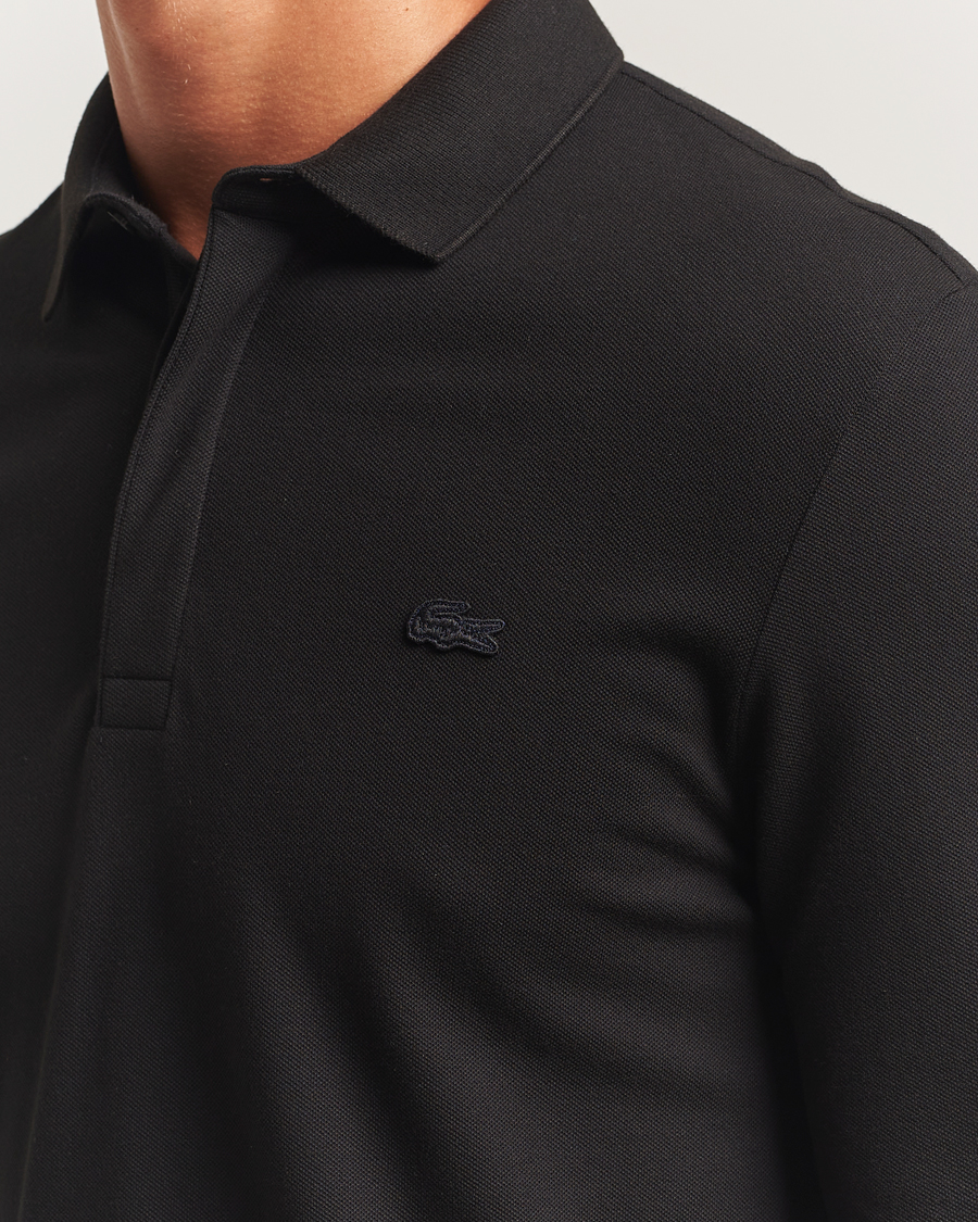 Men | Polo Shirts | Lacoste | Paris Long Sleeve Polo Piké Black
