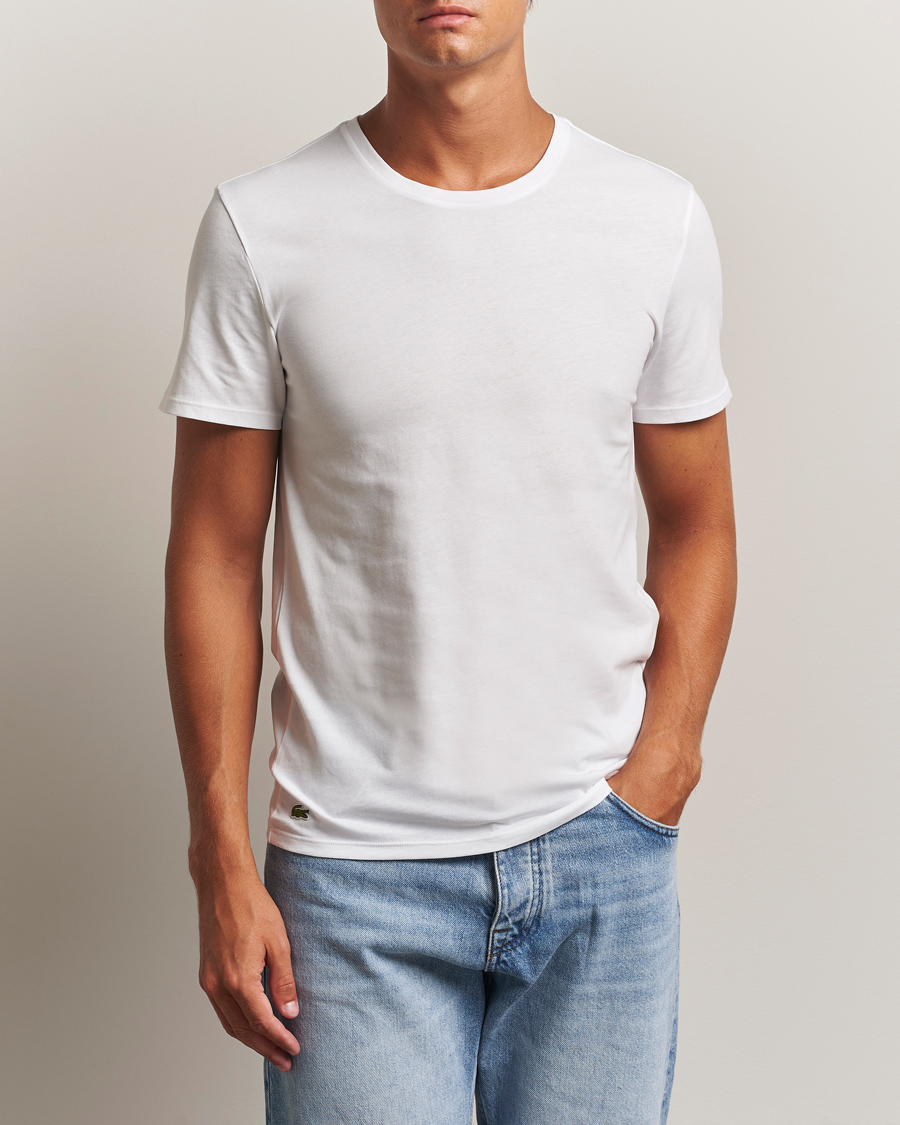 Men | T-Shirts | Lacoste | 3-Pack Crew Neck T-Shirt White