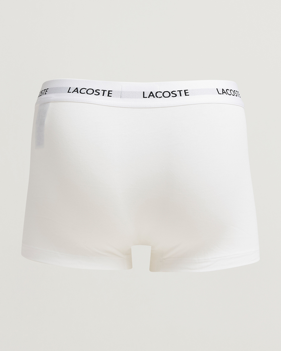 Men | Underwear & Socks | Lacoste | 3-Pack Stretch Cotton Trunks Black/White/Grey
