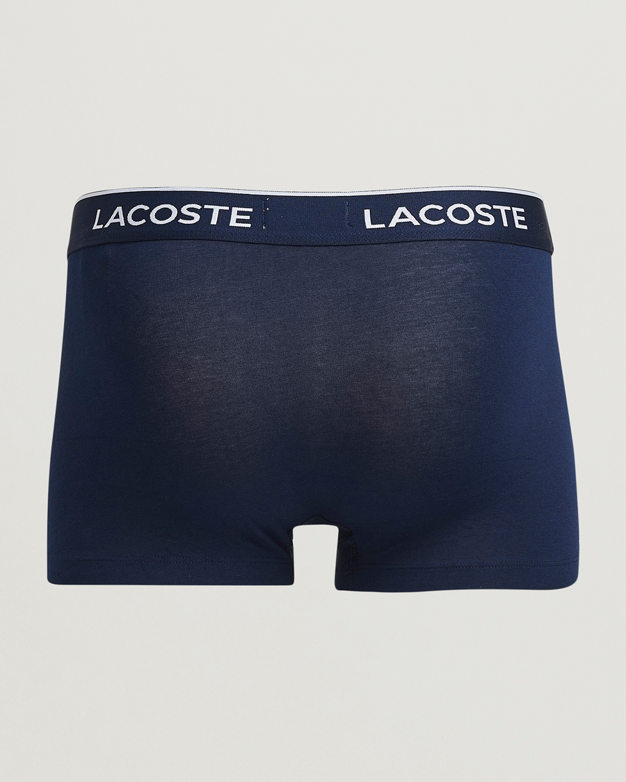 Men | Underwear & Socks | Lacoste | 3-Pack Stretch Cotton Trunks Navy/Blue/Red