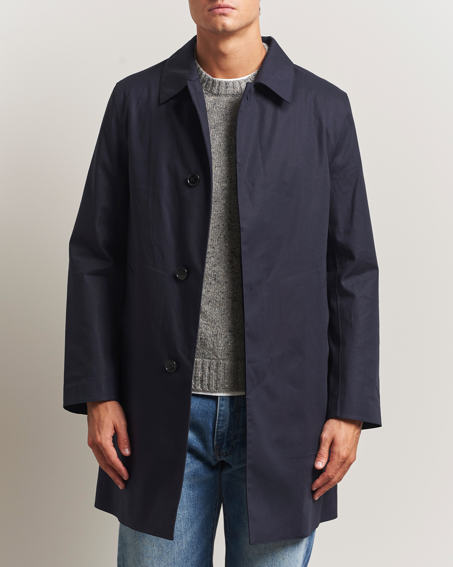 Men | Coats & Jackets | Mackintosh | Dunoon Car Coat Navy