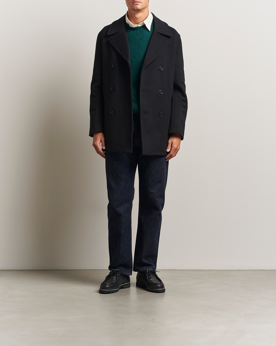 Men | Coats & Jackets | Mackintosh | Dalton Wool/Cashmere Peacoat Black