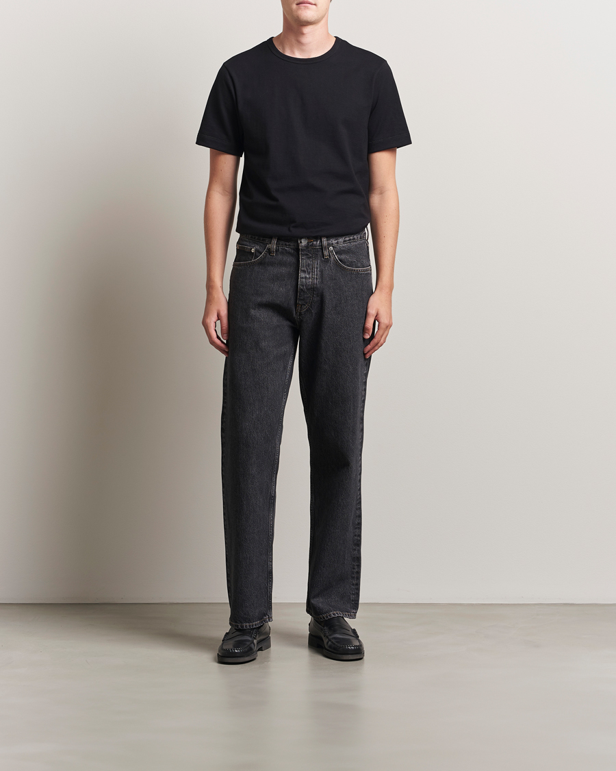 Men | T-Shirts | Merz b. Schwanen | Classic Fit Sturdy Loopwheeled T-Shirt Black