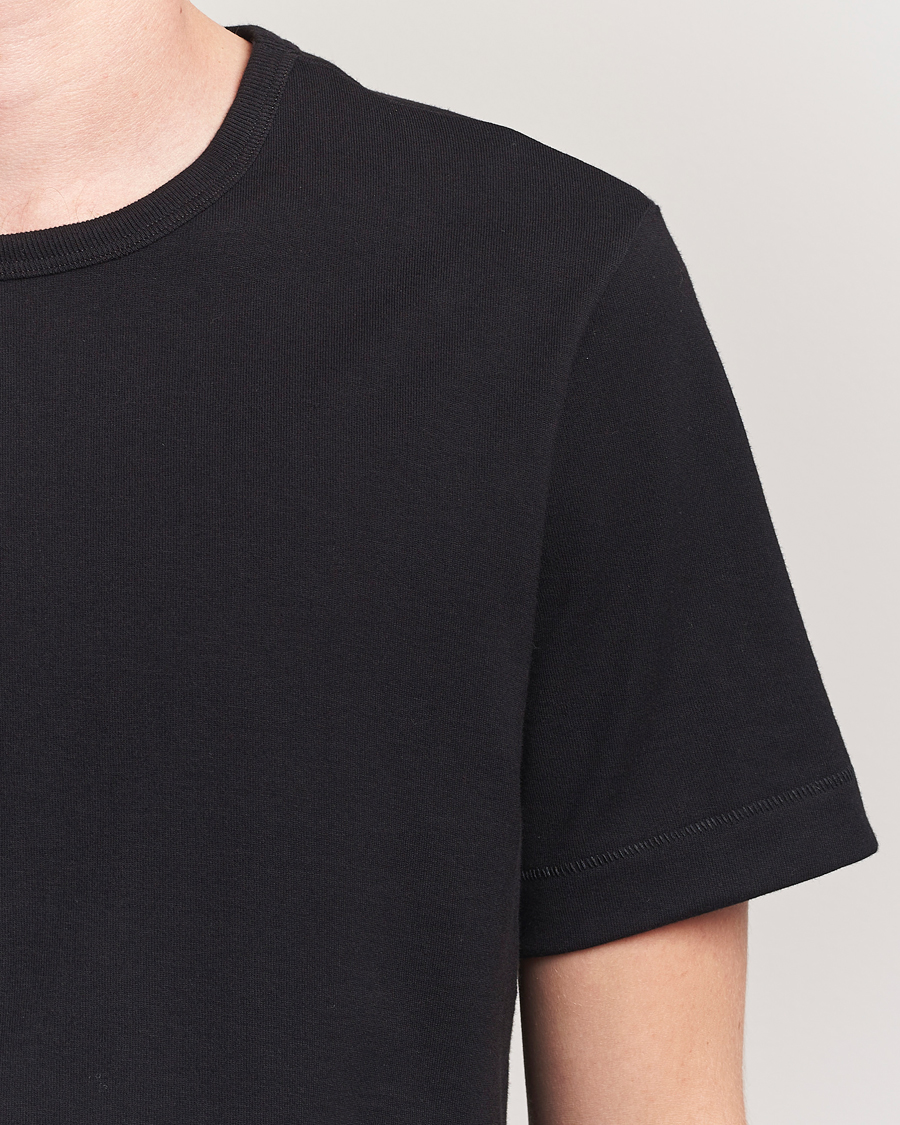 Men | T-Shirts | Merz b. Schwanen | Classic Fit Sturdy Loopwheeled T-Shirt Black