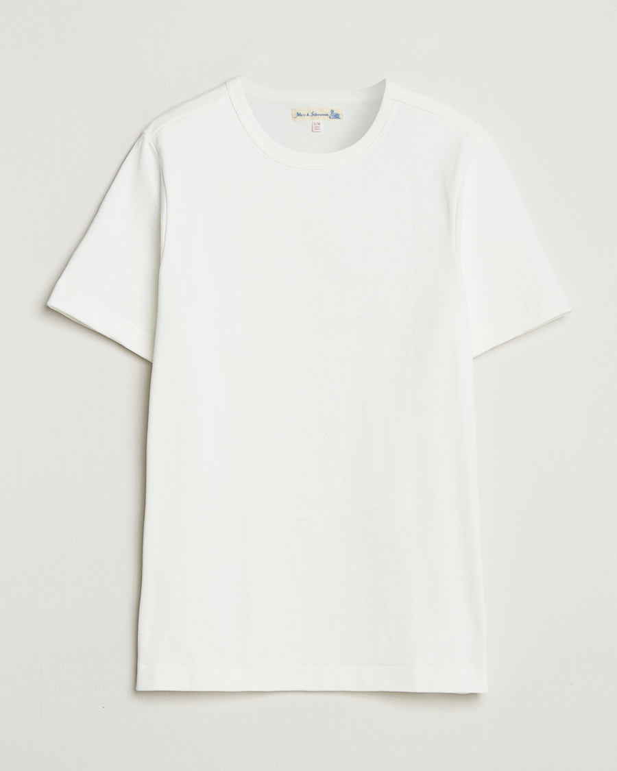 Men | T-Shirts | Merz b. Schwanen | Relaxed Fit Loopwheeled Heavy T-Shirt White