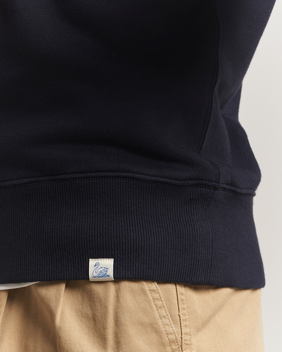 Men | Sweaters & Knitwear | Merz b. Schwanen | Relaxed Fit Vintage Cotton Sweatshirt Dark Navy