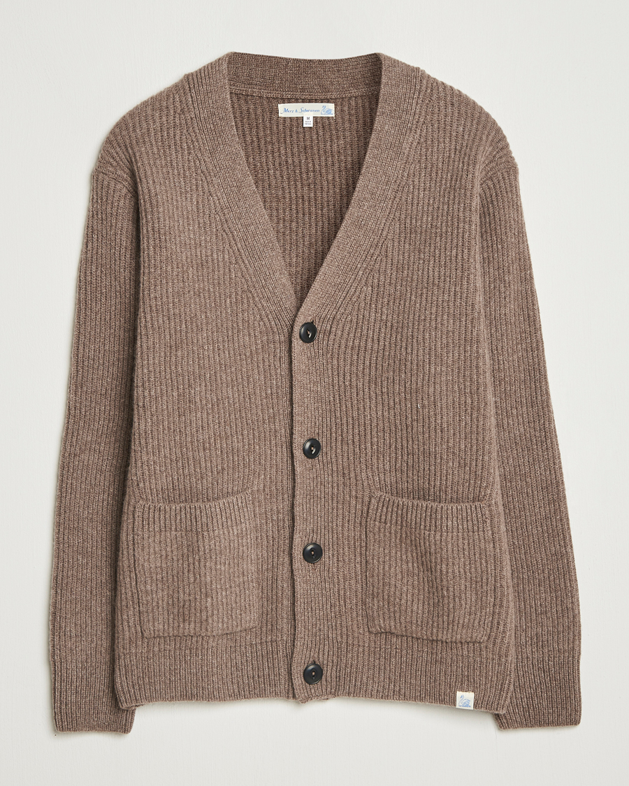 Men | Sweaters & Knitwear | Merz b. Schwanen | Merino/Cashmere Knitted Cardigan Grain