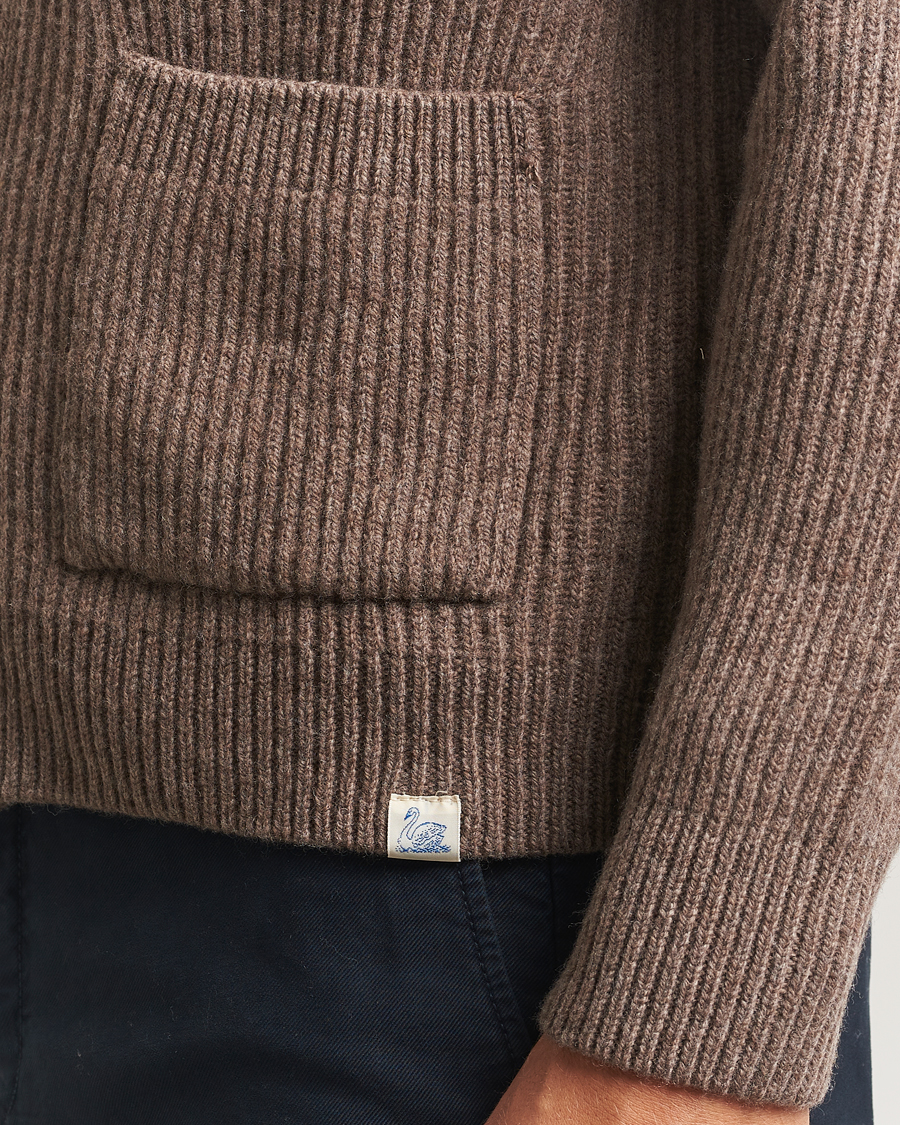 Men | Sweaters & Knitwear | Merz b. Schwanen | Merino/Cashmere Knitted Cardigan Grain