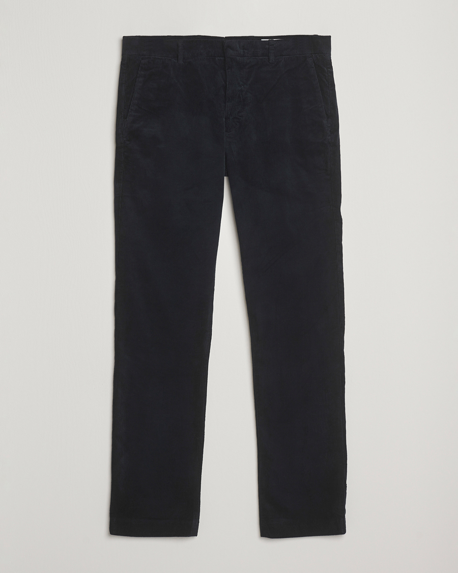 Men | Trousers | NN07 | Theo Regular Fit Corduroy Chinos Navy Blue