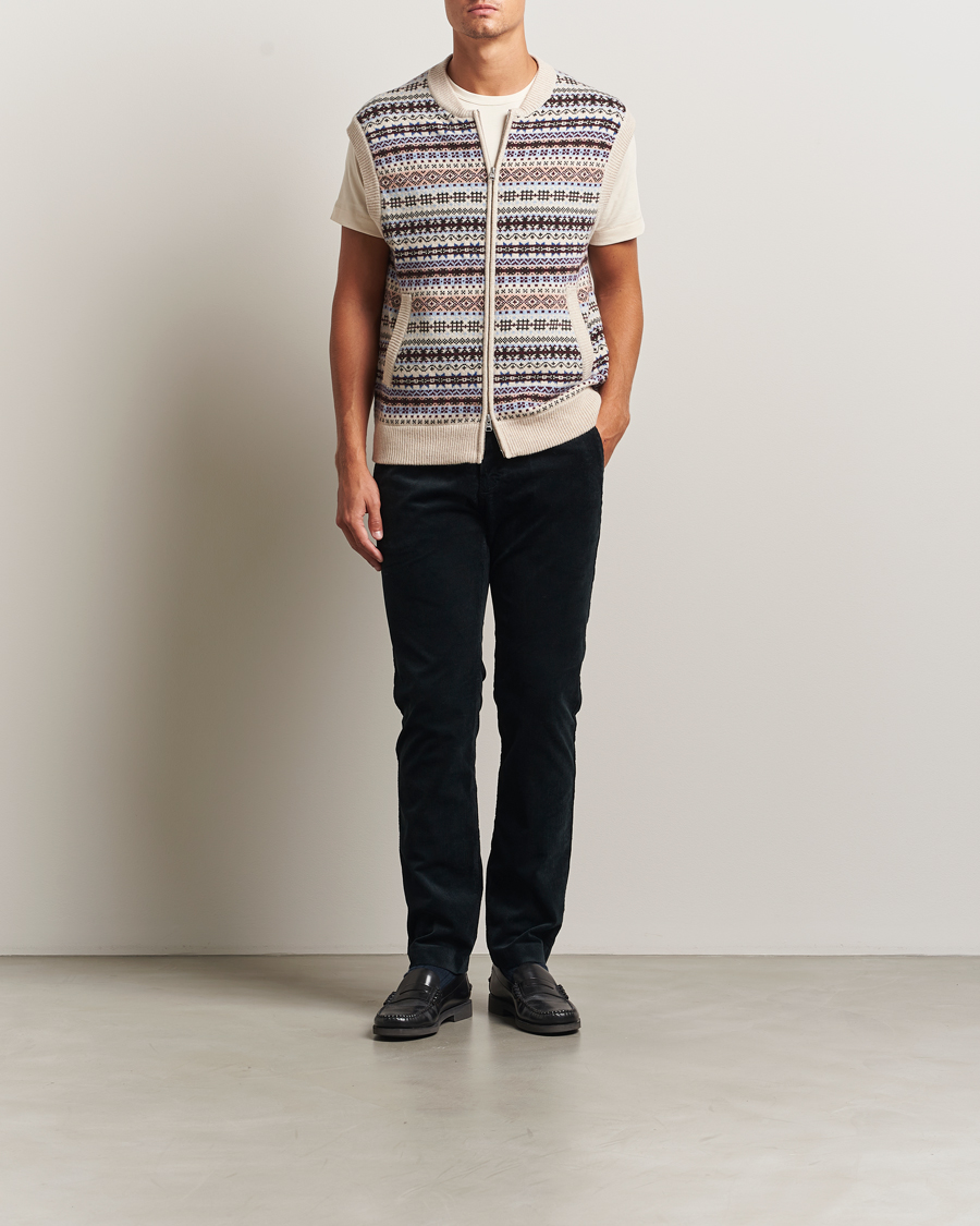 Men | Trousers | NN07 | Theo Regular Fit Corduroy Chinos Navy Blue