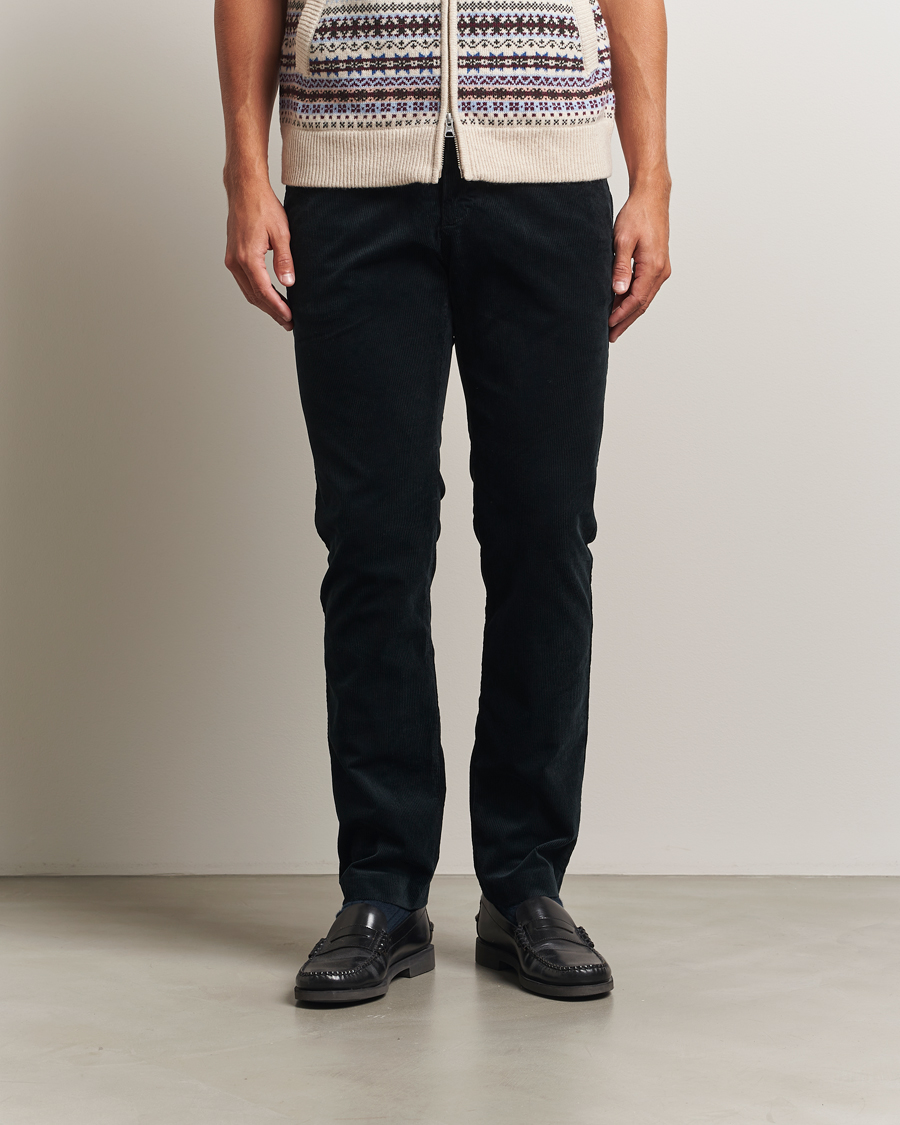 Men | Trousers | NN07 | Theo Regular Fit Corduroy Chinos Navy Blue