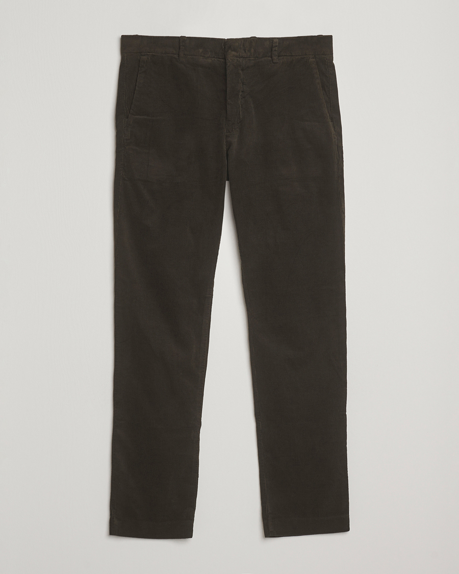 Men | Trousers | NN07 | Theo Regular Fit Corduroy Chinos Dark Army
