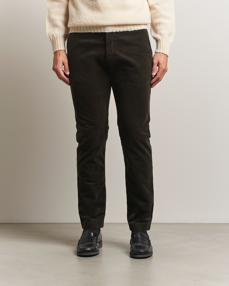 Men | Trousers | NN07 | Theo Regular Fit Corduroy Chinos Dark Army