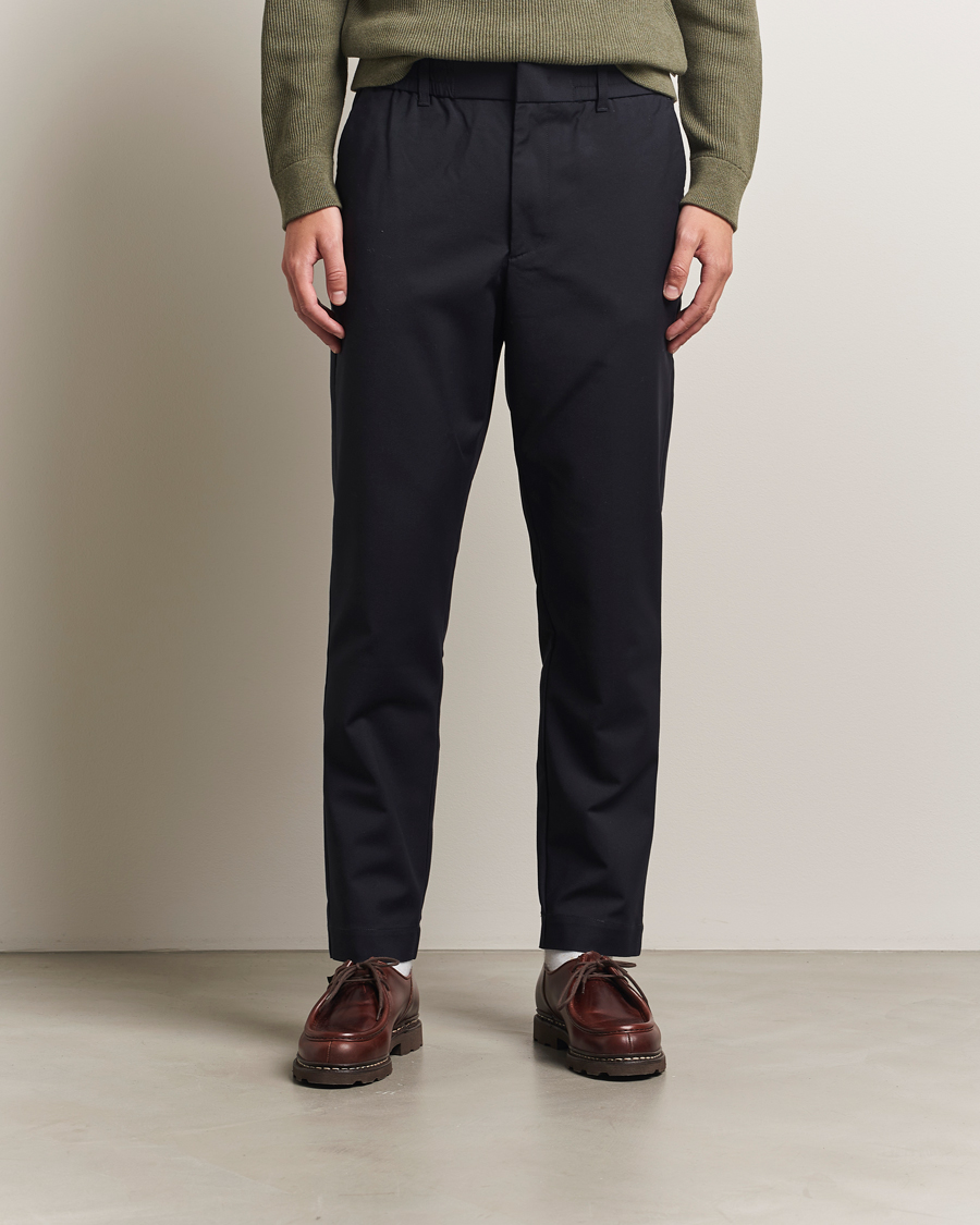 Men | Trousers | NN07 | Billie Drawstring Trousers Navy Blue