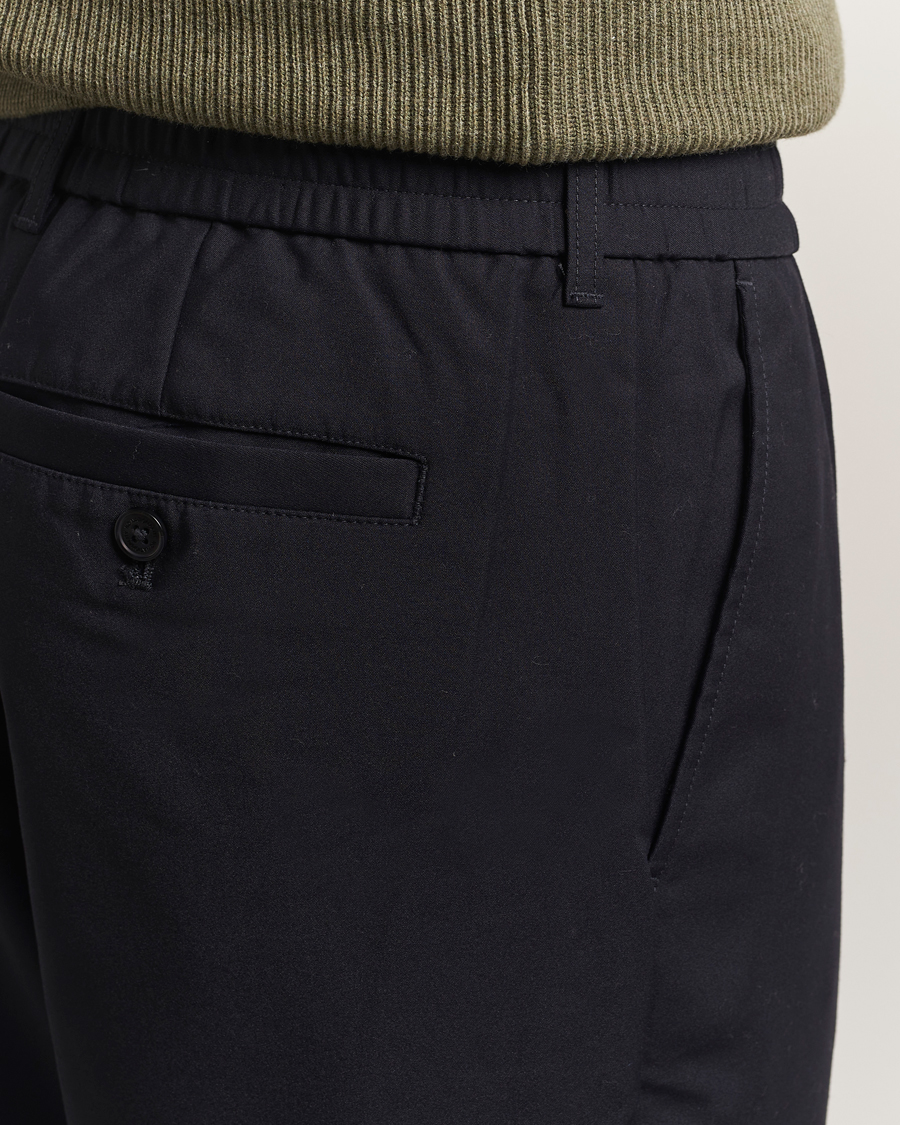 Men | Trousers | NN07 | Billie Drawstring Trousers Navy Blue