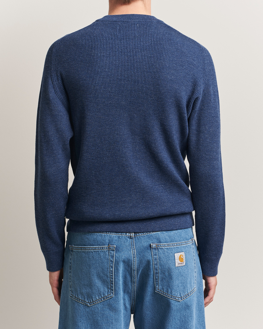 Men | Sweaters & Knitwear | NN07 | Kevin Cotton Knitted Sweater Denim Blue