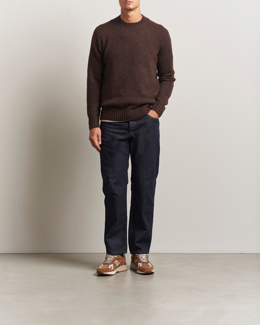 Men | Sweaters & Knitwear | NN07 | Lee Wool Knitted Sweater Demitasse Brown