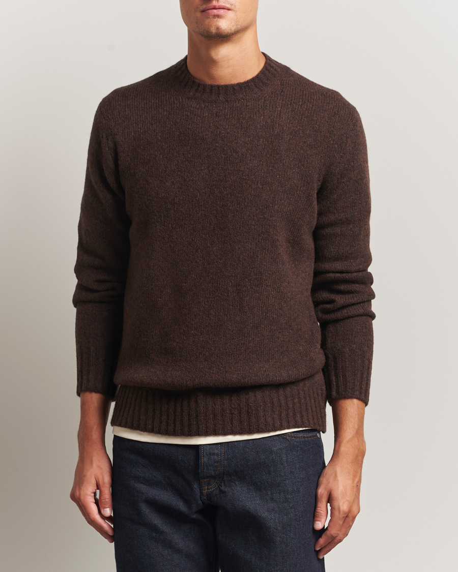 Men | Sweaters & Knitwear | NN07 | Lee Wool Knitted Sweater Demitasse Brown