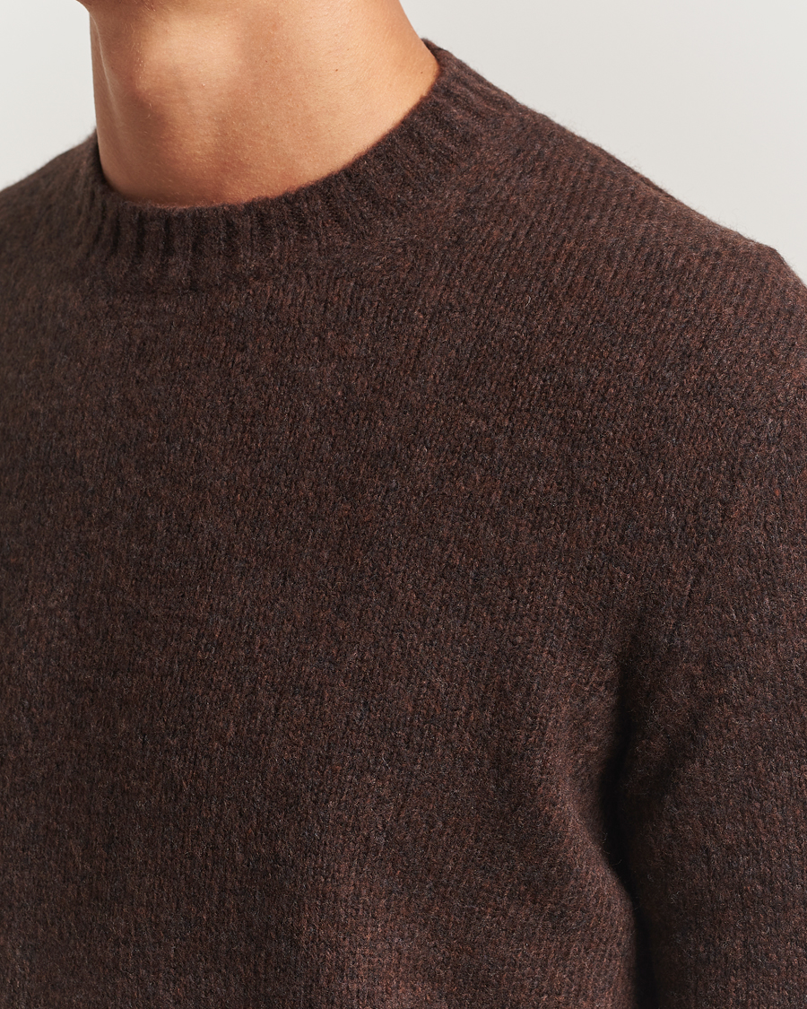 Men | Sweaters & Knitwear | NN07 | Lee Wool Knitted Sweater Demitasse Brown