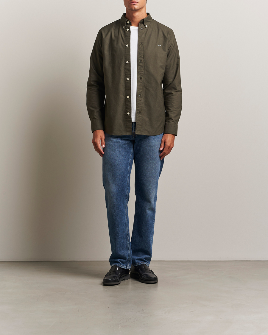 Men | Shirts | NN07 | Colby Oxford Shirt Dark Army