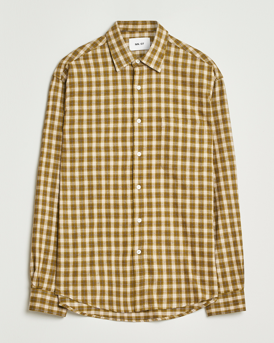 Men | Shirts | NN07 | Deon Flannel Checked Shirt Green