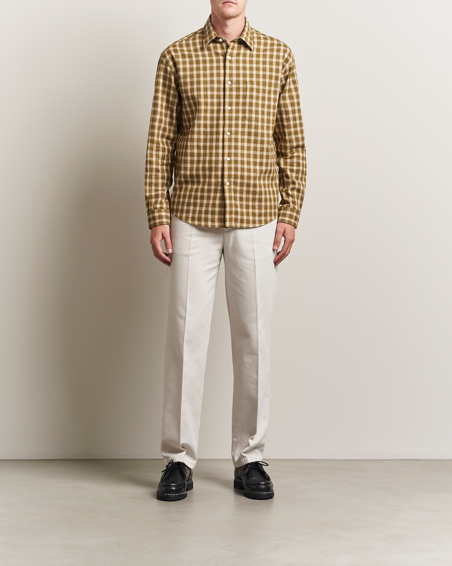 Men | Shirts | NN07 | Deon Flannel Checked Shirt Green