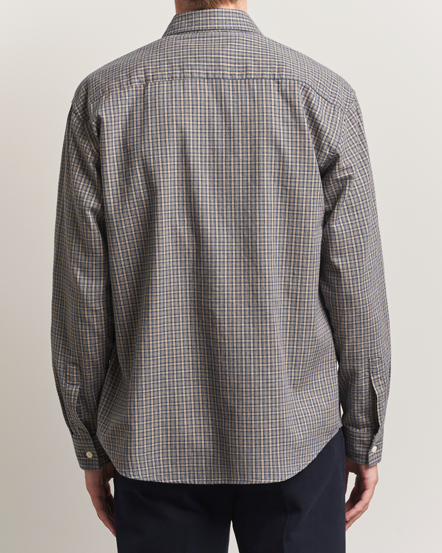 Men | Shirts | NN07 | Deon Flannel Checked Shirt Indigo