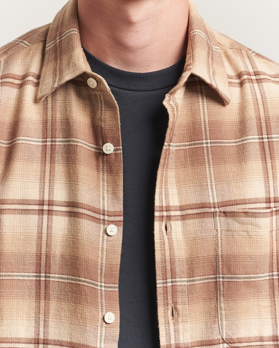 Men | Shirts | NN07 | Deon Flannel Checked Shirt Camel