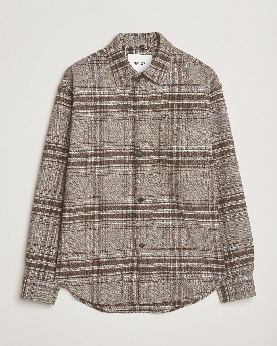 Men | Shirts | NN07 | Adwin Checked Overshirt Brown