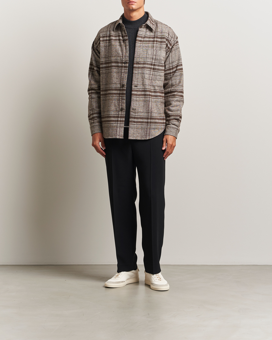 Men | Shirts | NN07 | Adwin Checked Overshirt Brown