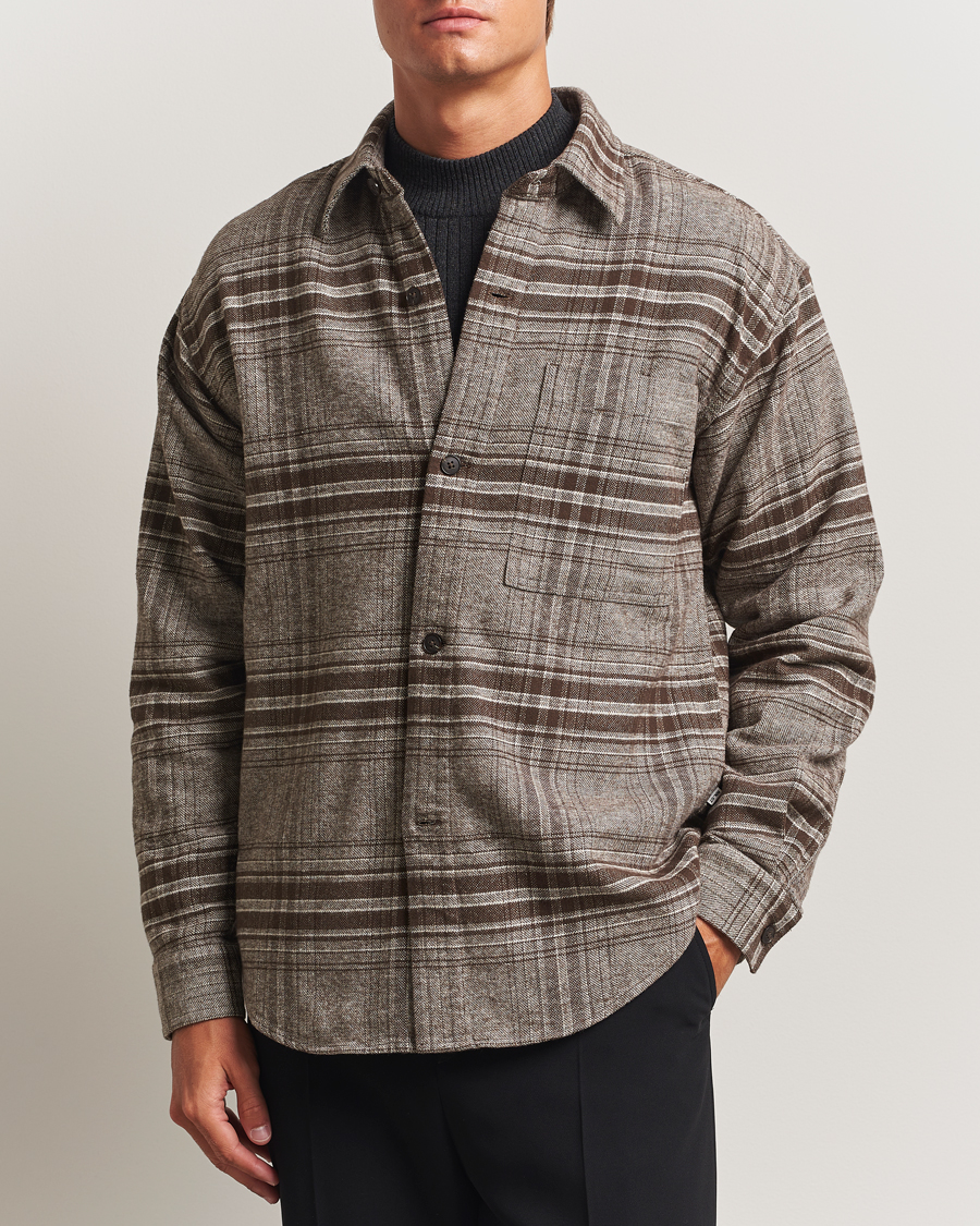 Men | Shirts | NN07 | Adwin Checked Overshirt Brown
