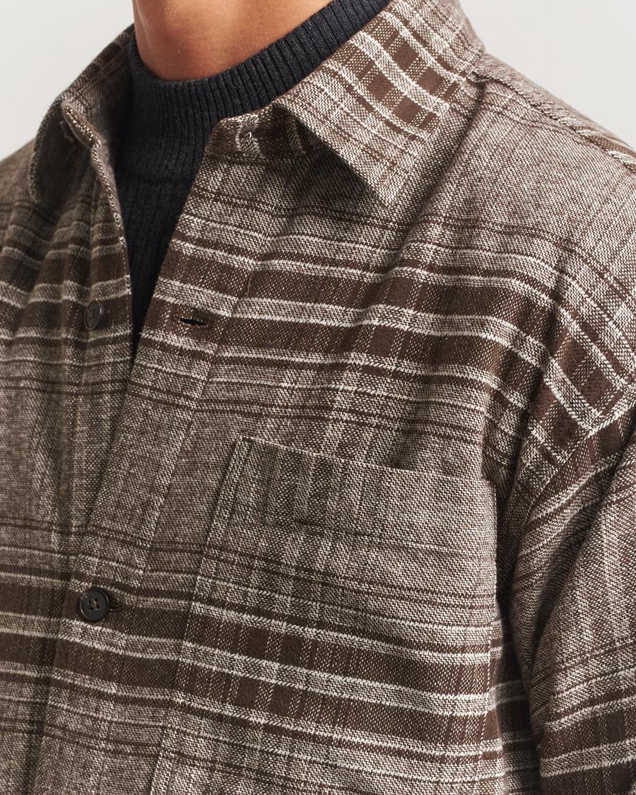 Men | Shirts | NN07 | Adwin Checked Overshirt Brown