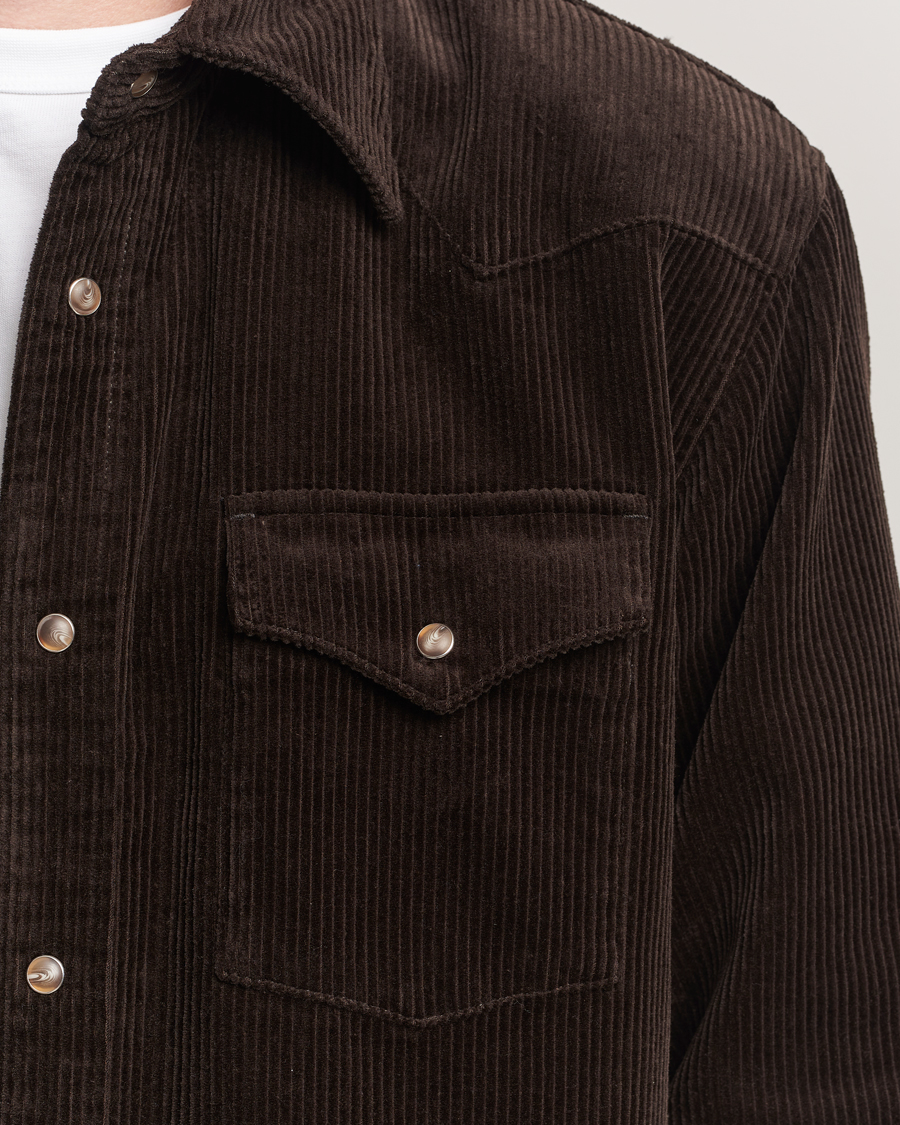 Men | Shirts | NN07 | Ricky Corduroy Overshirt Demitasse Brown