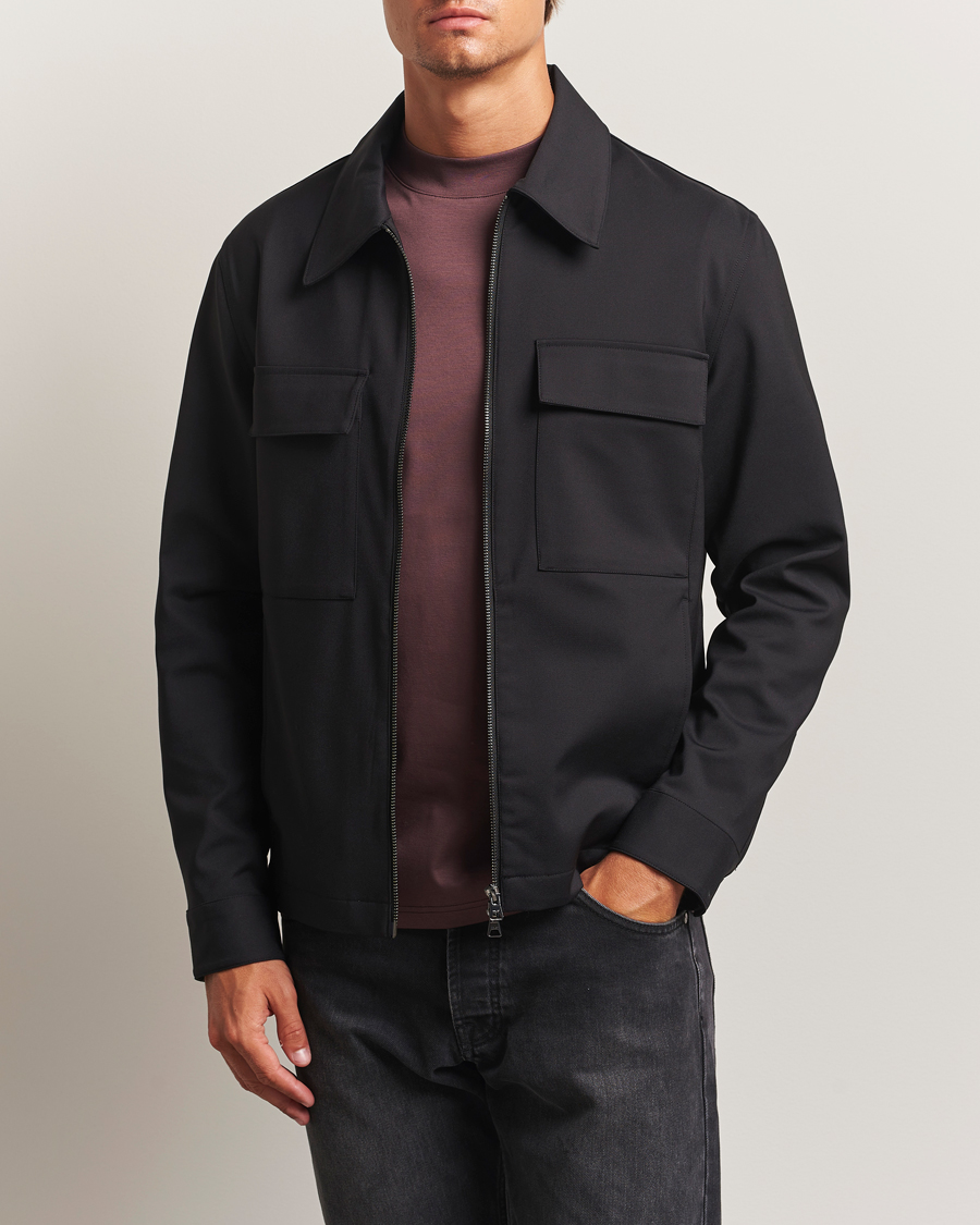Men | Shirts | NN07 | Alban Technical Overshirt Black