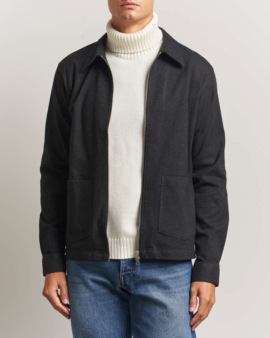 Men | Shirts | NN07 | Virgil Brushed Cotton Overshirt Black Multi