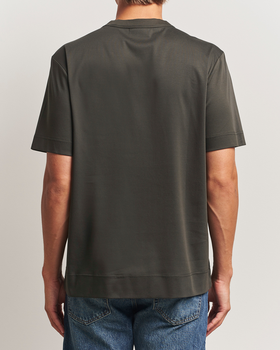 Men | T-Shirts | NN07 | Pedro Mercerized Embroidered T-Shirt Dark Army