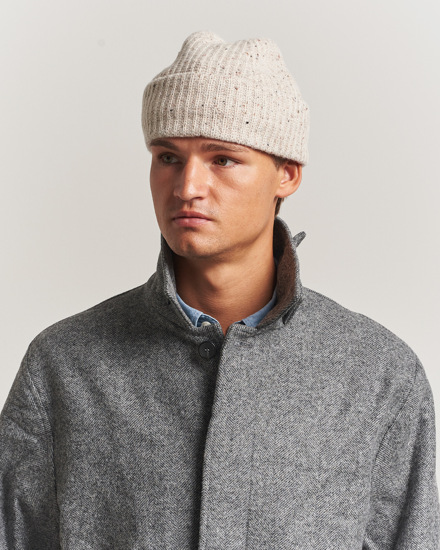 Men | Beanies | NN07 | Wool Donegal Sailor Beanie Cream