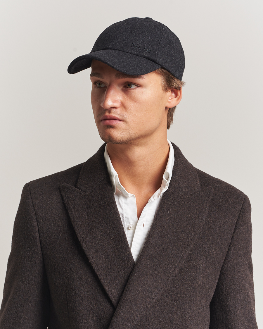 Men | Hats & Caps | NN07 | Boiled Wool Cap Antrachite