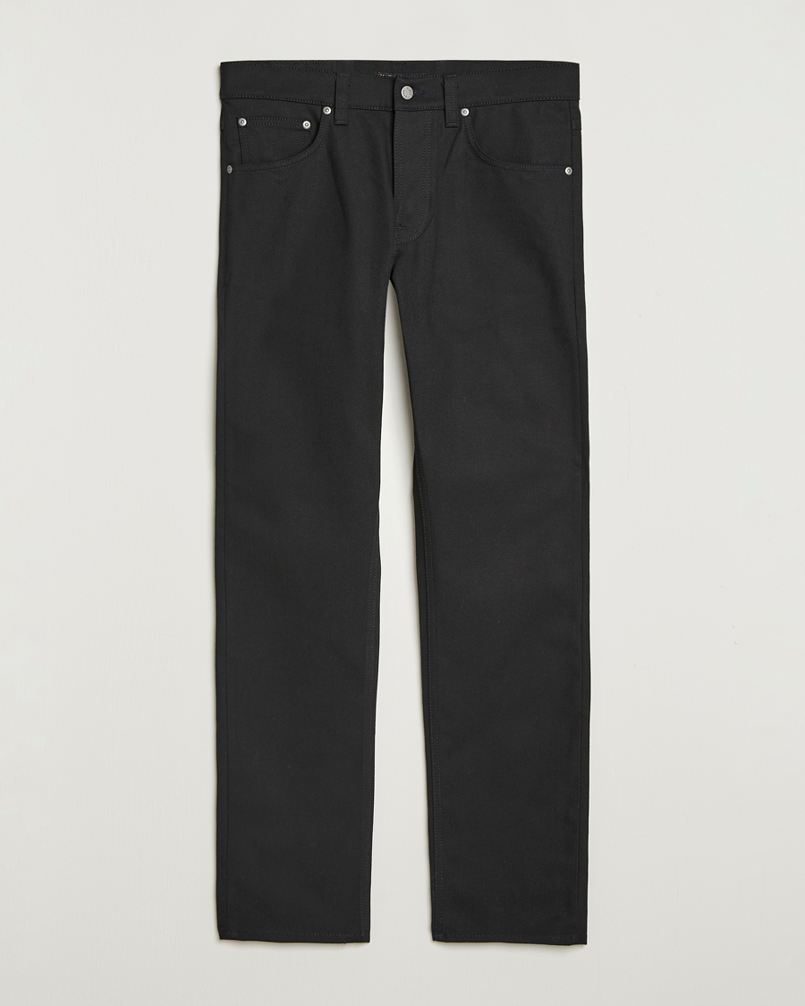 Men | Jeans | Nudie Jeans | Solid Ollie Jeans Dry Pure Black