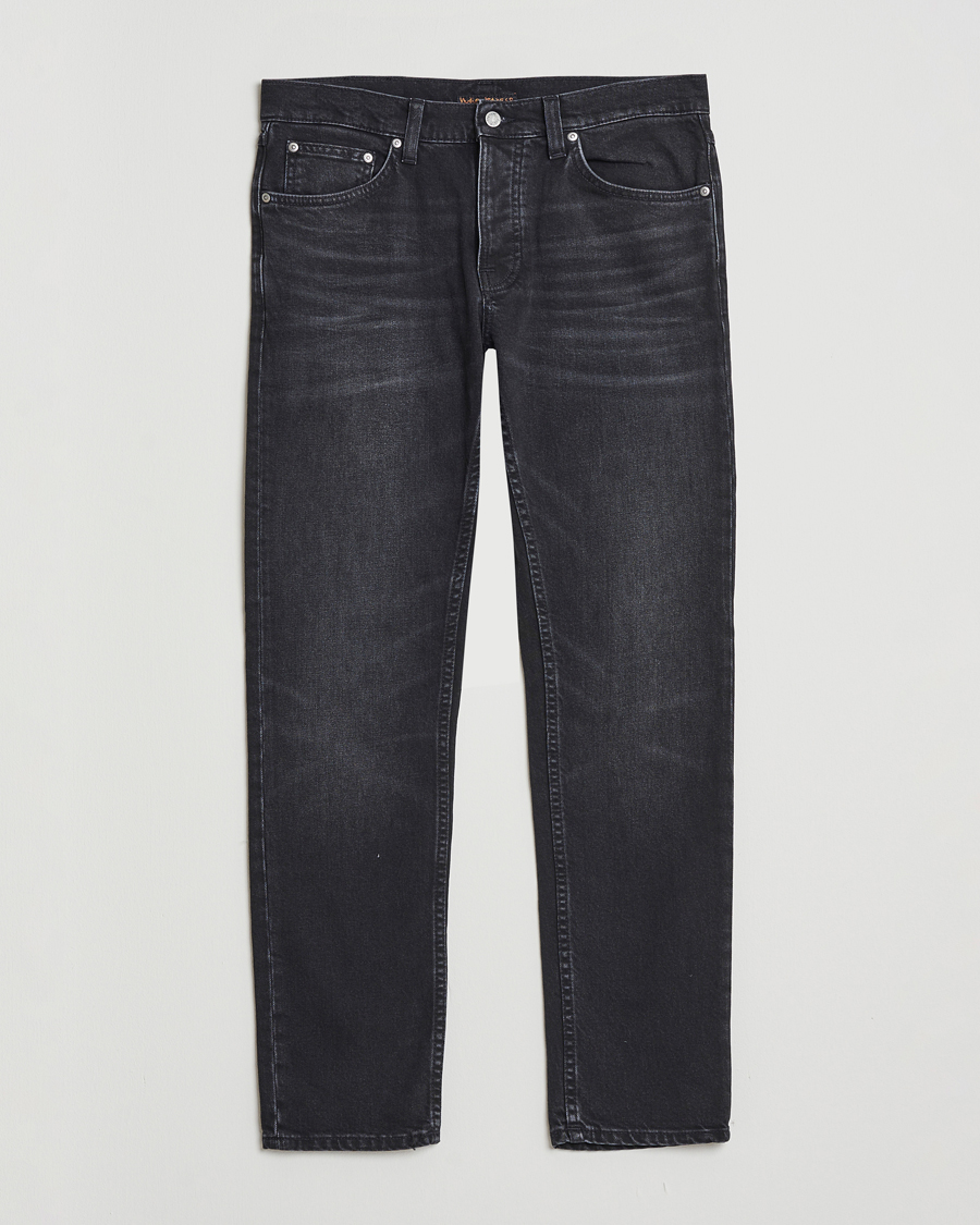 Men | Jeans | Nudie Jeans | Solid Ollie Jeans Black Force