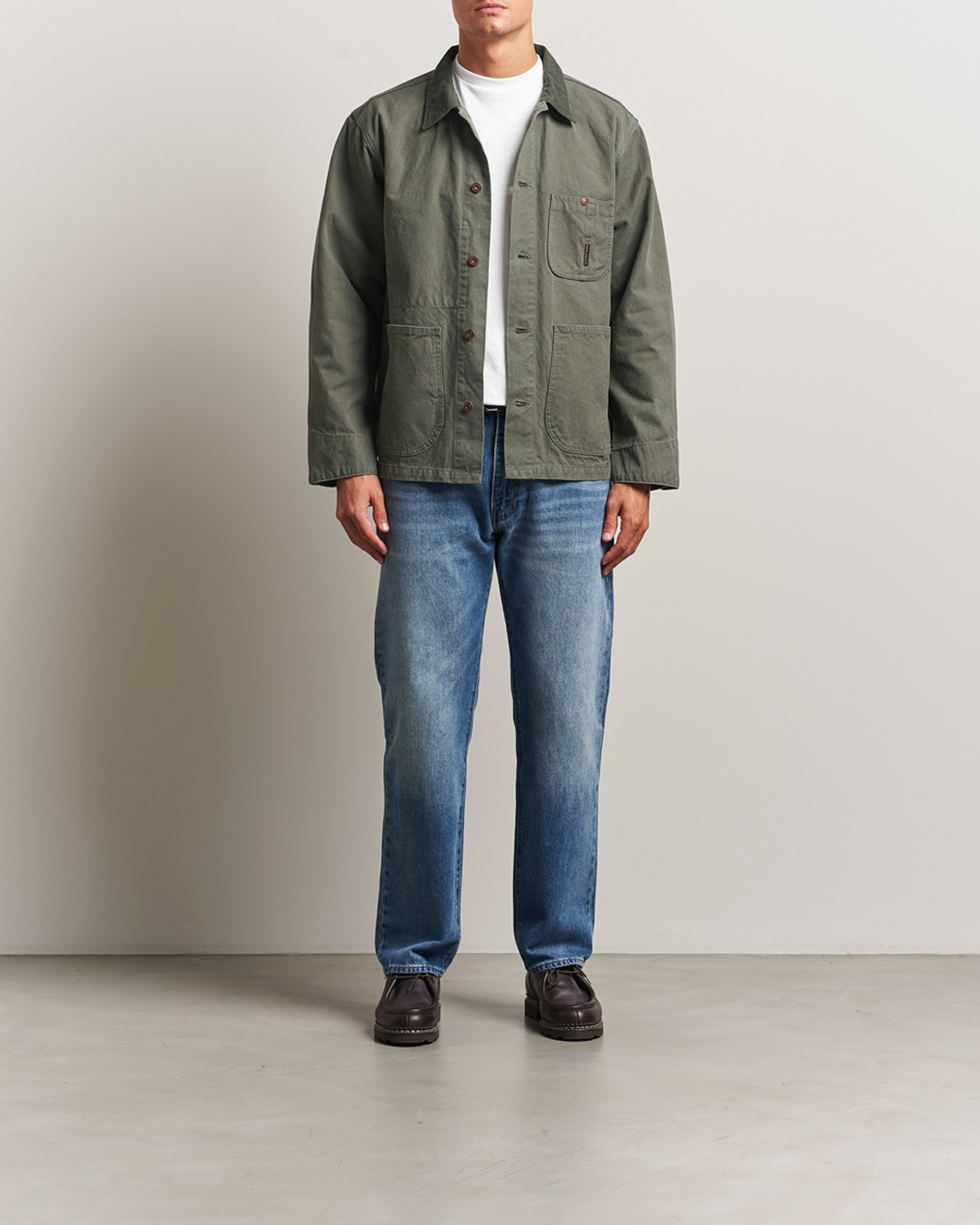Men | Shirts | Nudie Jeans | Howie Duck Canvas Chore Jacket Green