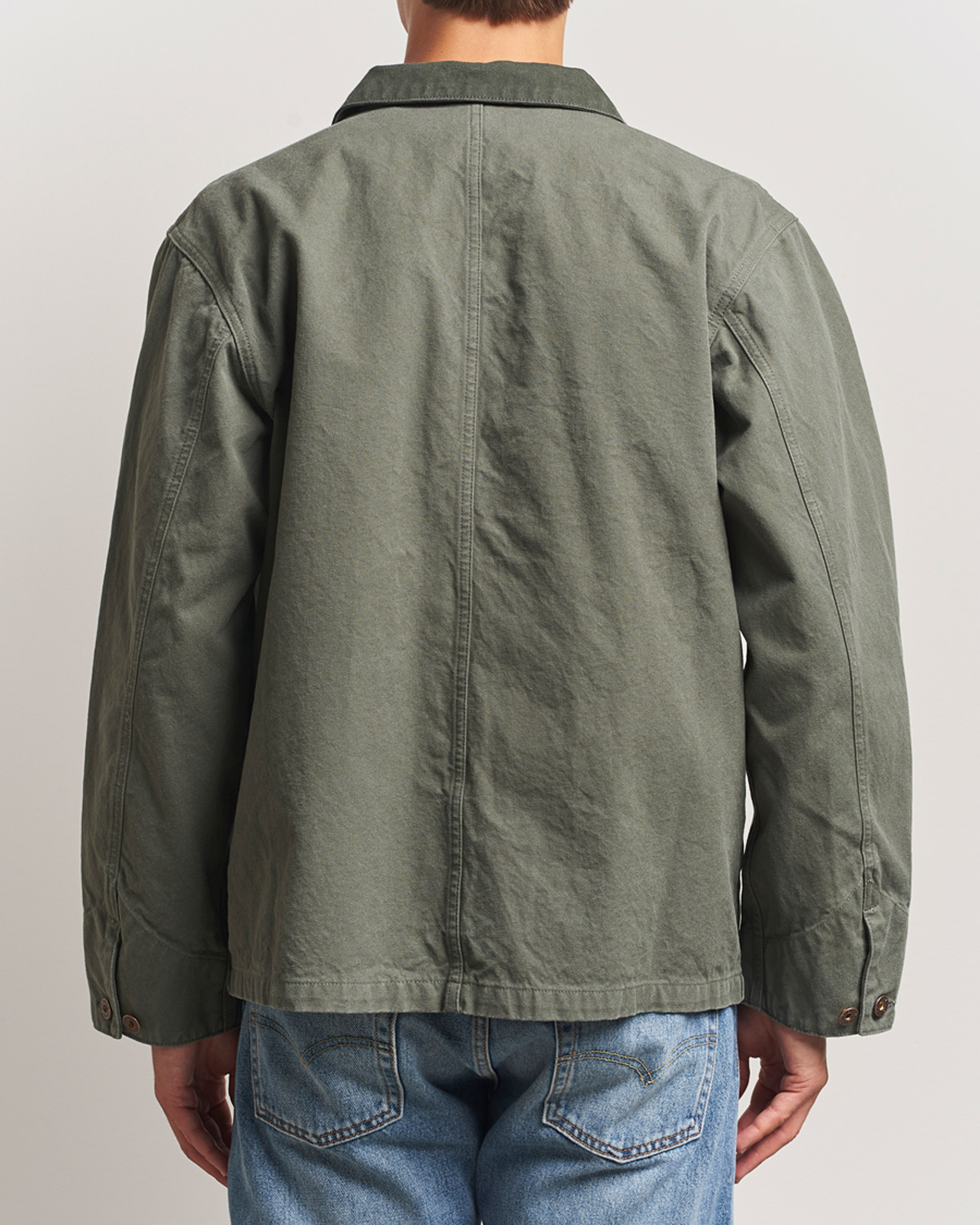 Men | Shirts | Nudie Jeans | Howie Duck Canvas Chore Jacket Green
