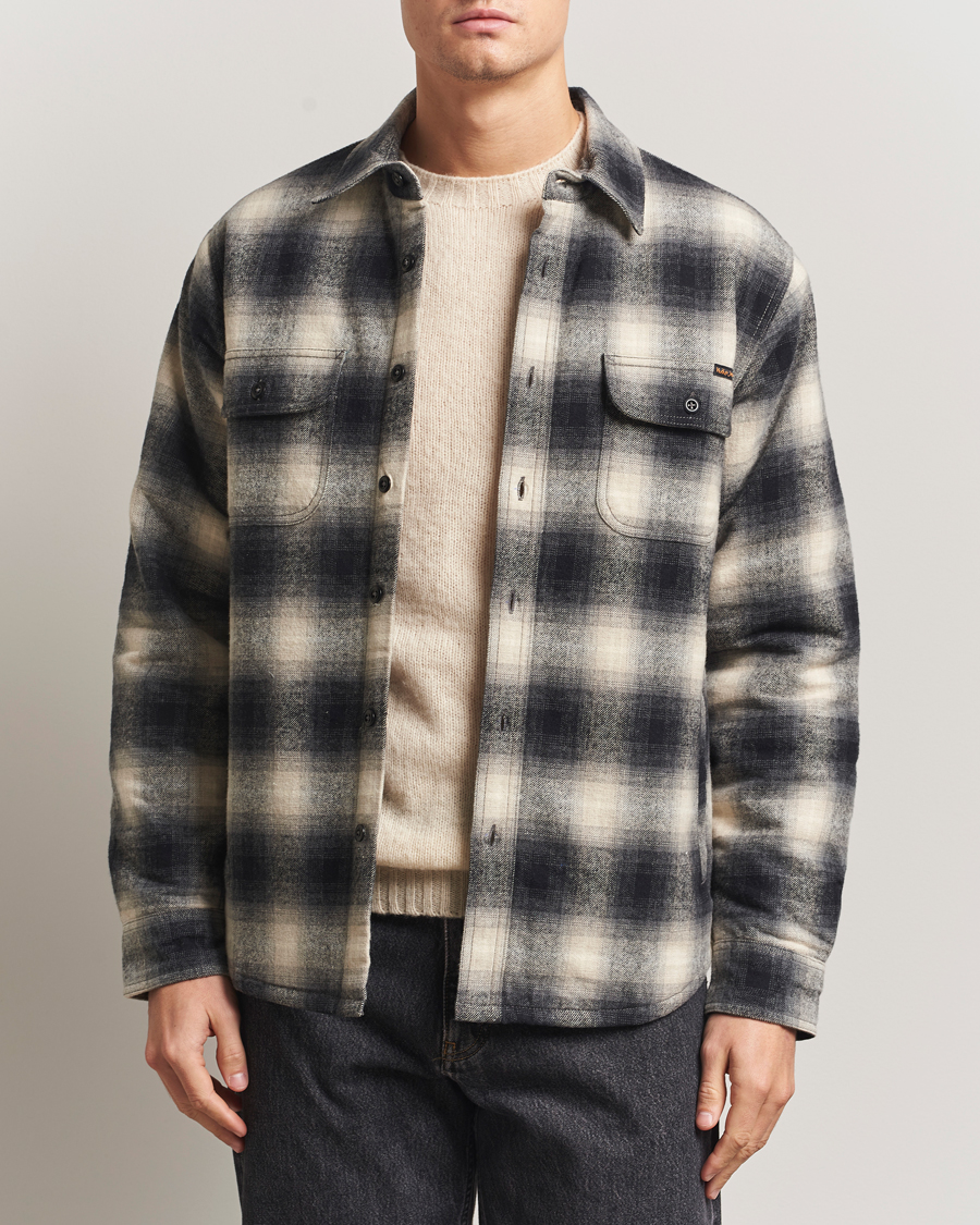 Men | Shirts | Nudie Jeans | Glenn Padded Checked Overshirt Black