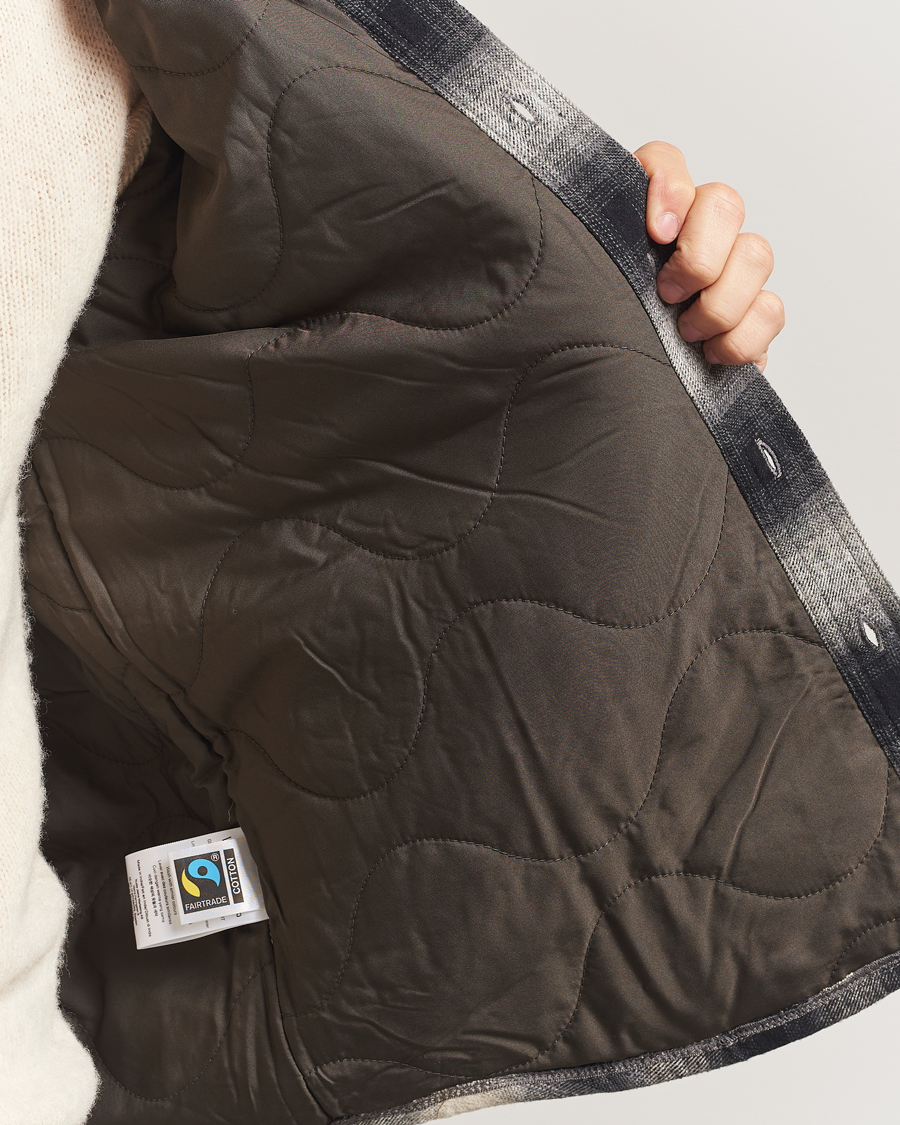 Men | Shirts | Nudie Jeans | Glenn Padded Checked Overshirt Black