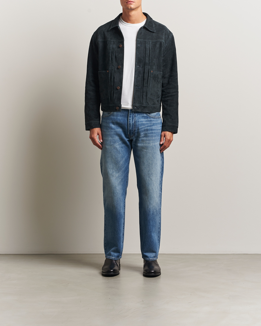 Men | Coats & Jackets | Nudie Jeans | Dante II Suede Jacket Navy