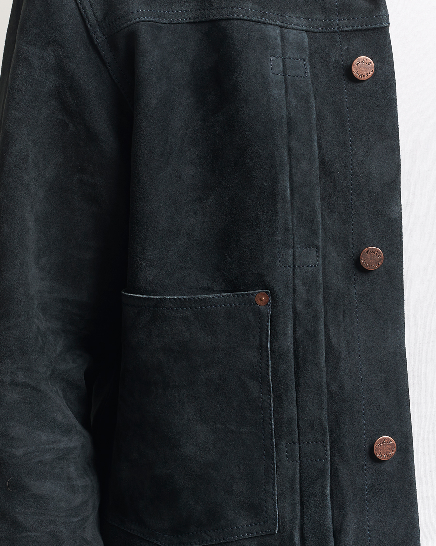 Men | Coats & Jackets | Nudie Jeans | Dante II Suede Jacket Navy